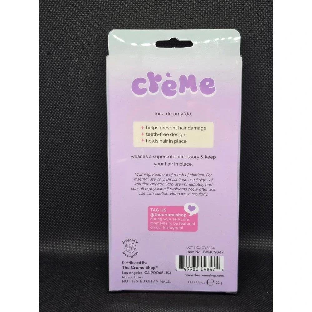 The Creme Shop Kidcore‎ Beary Cute Crease-Free Hair Clips Set of 4 Pastel Bear